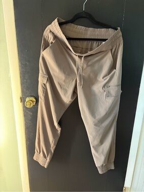 Casual Cargo Jogger Pants - mushroom brown